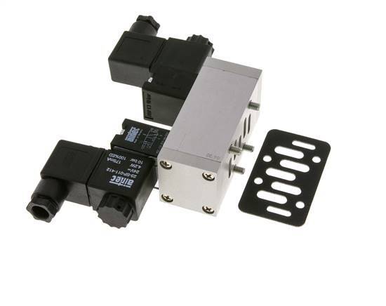 5/3 ISO 5599-1 Center Closed Solenoid Valve 12V DC 3-10bar/42-140psi Airtec