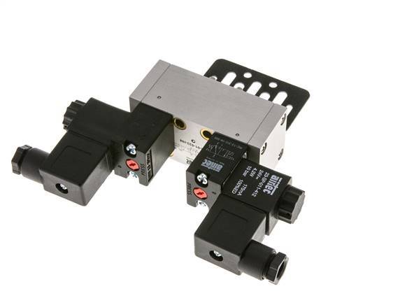 5/3 ISO 5599-1 Exhaust Center Solenoid Valve 230V AC 3-10bar/42-140psi Airtec