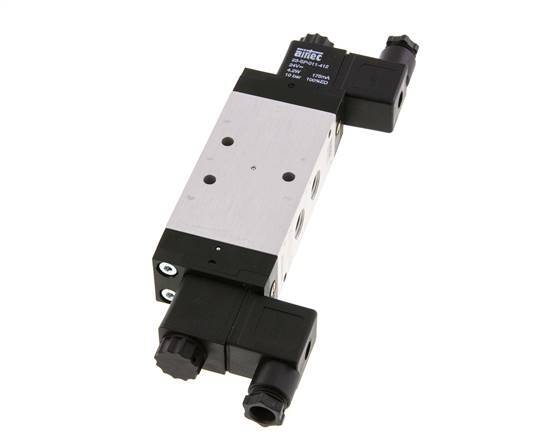 5/3 G1/4'' Center Closed Solenoid Valve 12V DC 3-10bar/42-140psi Airtec