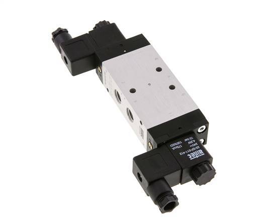 5/3 G1/4'' Center Closed Solenoid Valve 12V DC 3-10bar/42-140psi Airtec