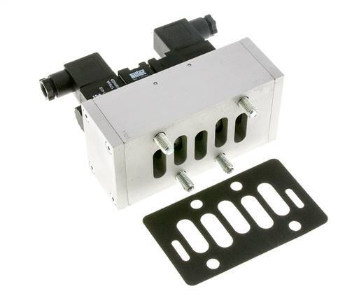 5/3 ISO 5599-3 Exhaust Center Solenoid Valve 24V AC 3-10bar/42-140psi Airtec