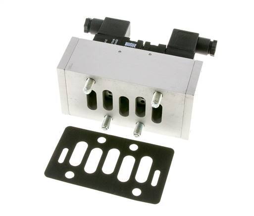 5/3 ISO 5599-3 Exhaust Center Solenoid Valve 24V AC 3-10bar/42-140psi Airtec