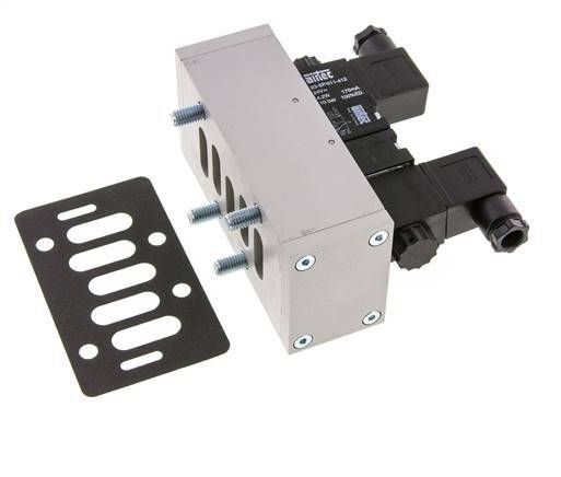 5/2 ISO 5599-3 Bistable Solenoid Valve 12V DC 2-10bar/28-140psi Airtec