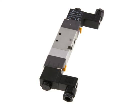 5/3 G1/8'' Exhaust Center Solenoid Valve 230V AC 1.5-8bar/21.0-112psi E.MC