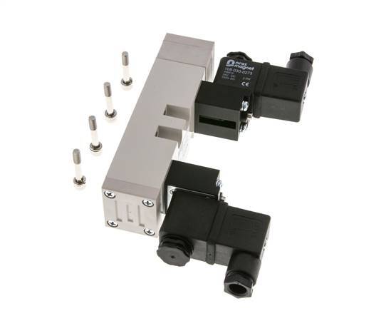 5/3 ISO 5599-1 Pressure Center Solenoid Valve 24V DC 2-10bar/28-140psi YPC