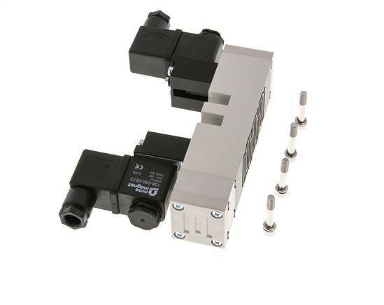 5/3 ISO 5599-1 Pressure Center Solenoid Valve 24V DC 2-10bar/28-140psi YPC