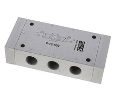 5/3 G1/2'' Center Closed Air Pilot Valve 0-10bar/0-140psi Airtec