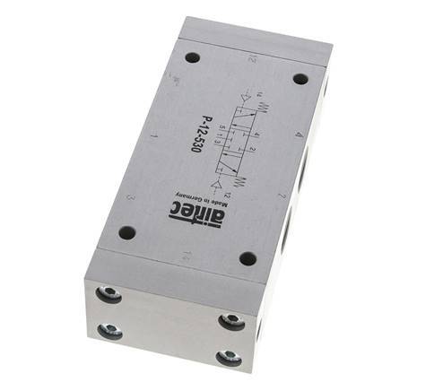 5/3 G1/2'' Center Closed Air Pilot Valve 0-10bar/0-140psi Airtec