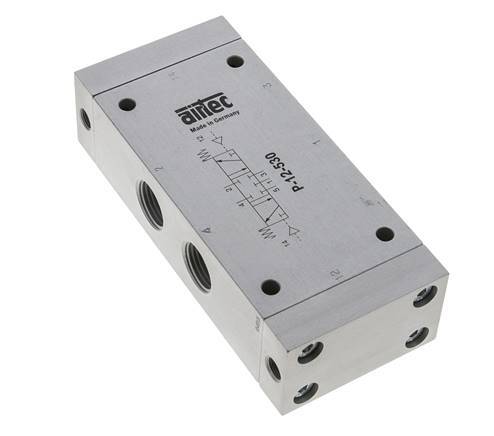 5/3 G1/2'' Center Closed Air Pilot Valve 0-10bar/0-140psi Airtec