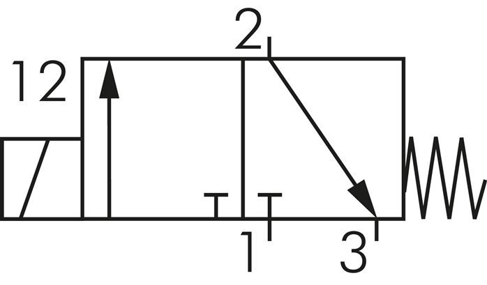 3/2 G1/8'' NC Solenoid Valve 230V AC 0-8bar/0-112psi E.MC