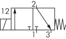 3/2 G1/8'' NC Solenoid Valve 230V AC 0-8bar/0-112psi E.MC