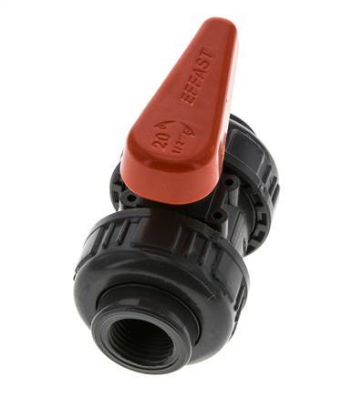 Union Two Way Pvc PVC 2-way Ball Valve True Union Rp 1/2'' FKM | Tameson.com