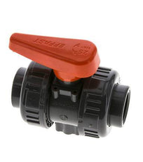 PVC 2-way Ball Valve True Union Rp 3/4'' EPDM