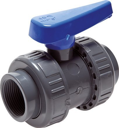 PVC 2-way Ball Valve True Union Rp 2'' EPDM | Tameson.com