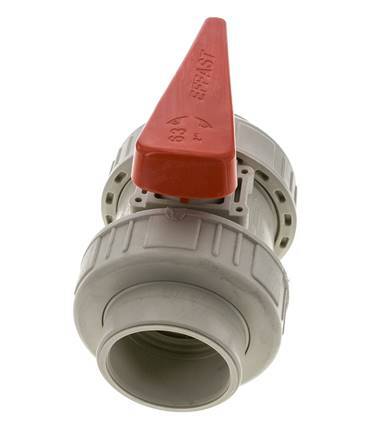 PP-H 2-way Ball Valve True Union 63 mm FKM