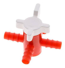 PE 3-way Ball Valve 10 mm Hose Barbs