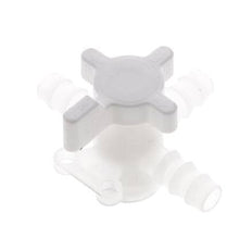 PVDF 3-way Ball Valve 3/8'' (9 mm) Hose Barbs