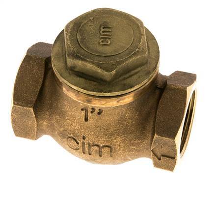 G 1'' Red Brass Lift Check Valve 20 bar (290 psi) Heavy Duty