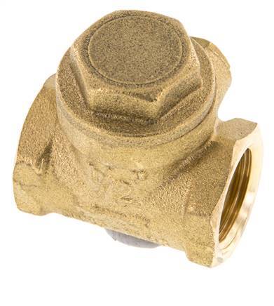 G 1/2'' Brass Swing Check Valve 12 bar (174 psi) Metal Seal