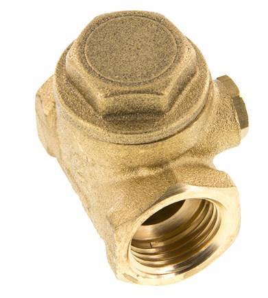 G 1/2'' Brass Swing Check Valve 12 bar (174 psi) Metal Seal