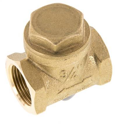 G 3/4'' Brass Swing Check Valve 12 bar (174 psi) Metal Seal
