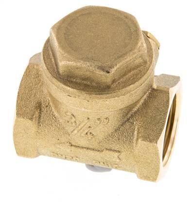 G 3/4'' Brass Swing Check Valve 12 bar (174 psi) Metal Seal