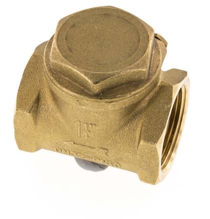 G 1-1/4'' Brass Swing Check Valve 10 bar (145 psi) NBR Soft Seal