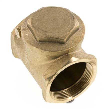 G 2'' Brass Swing Check Valve 10 bar (145 psi) NBR Soft Seal