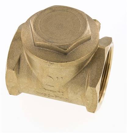 G 2'' Brass Swing Check Valve 10 bar (145 psi) NBR Soft Seal