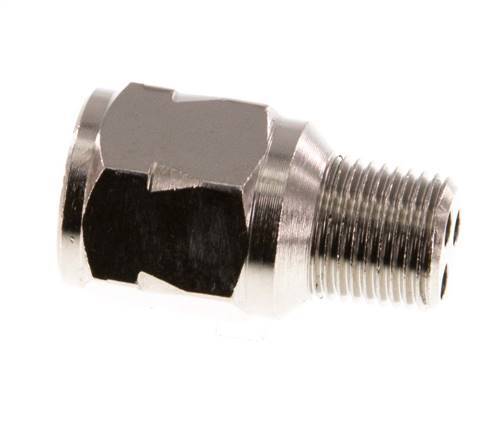 R/Rp 1/8'' M/F Mini Check Valve Nickel-Plated Brass 10 bar (145 psi) FKM With Spring