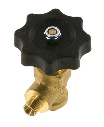 G 1/8'' Brass Right Angle Ball Valve 40 bar with Handwheel