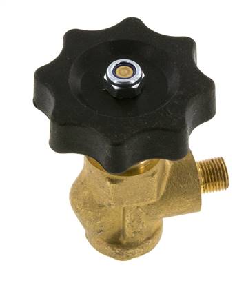 G 1/8'' Brass Right Angle Ball Valve 40 bar with Handwheel