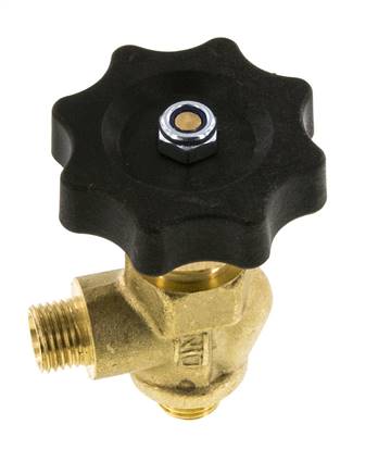 G 1/4'' Brass Right Angle Ball Valve 40 bar with Handwheel