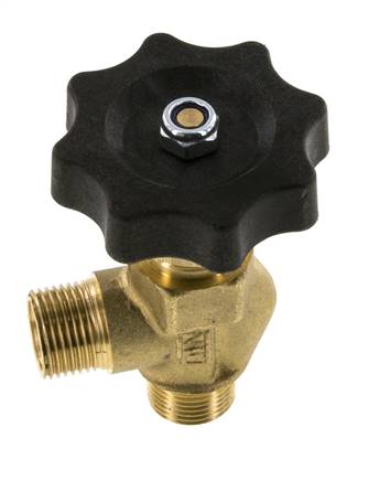 G 3/8'' Brass Right Angle Ball Valve 40 bar with Handwheel