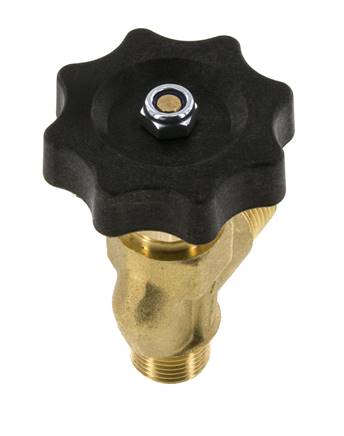 G 3/8'' Brass Right Angle Ball Valve 40 bar with Handwheel