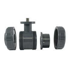 50mm 2-Way PVC Ball Valve ISO-Top Socket - 614 - VDL