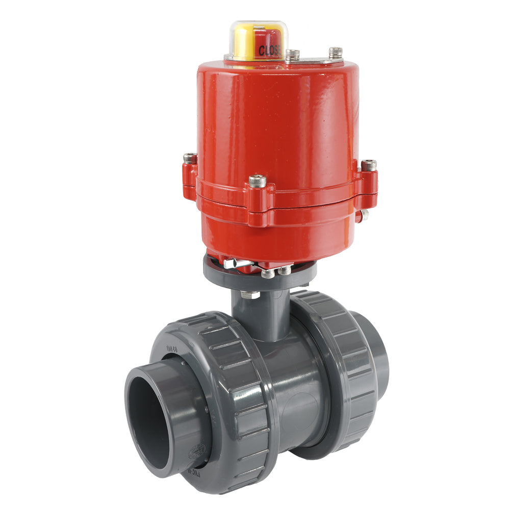 50mm 24V DC VDL 2-way PVC Electrical ball valve