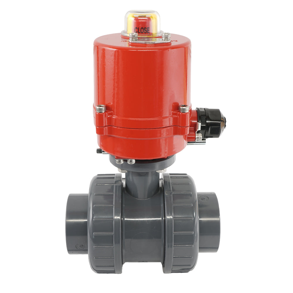 50mm 120V AC VDL 2-way PVC Electrical ball valve