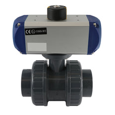 50mm 2-Way PVC Pneumatic Ball Valve Double Acting - VDL