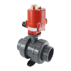 63mm 120V AC VDL 2-way PVC Electrical ball valve