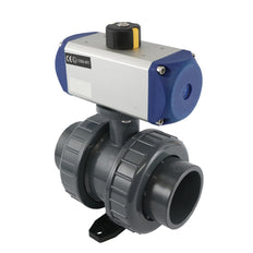 63mm 2-Way PVC Pneumatic Ball Valve Double Acting - VDL