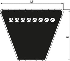 Classic Imperial V-belt A55 13x8 Li-1400mm Ld-1430mm DIN 2215